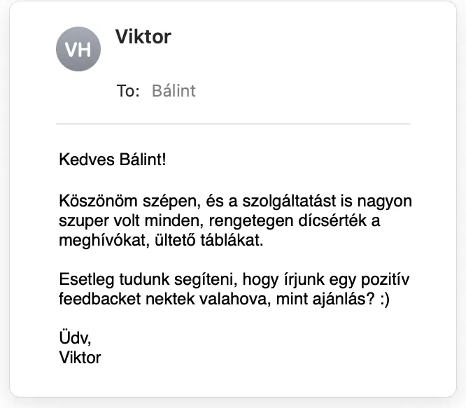Ügyfél-visszajelzés képernyőképe (9)