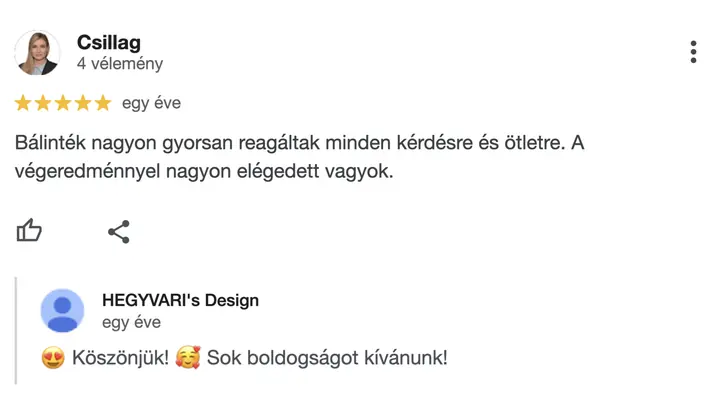 Ügyfél-visszajelzés képernyőképe (12)